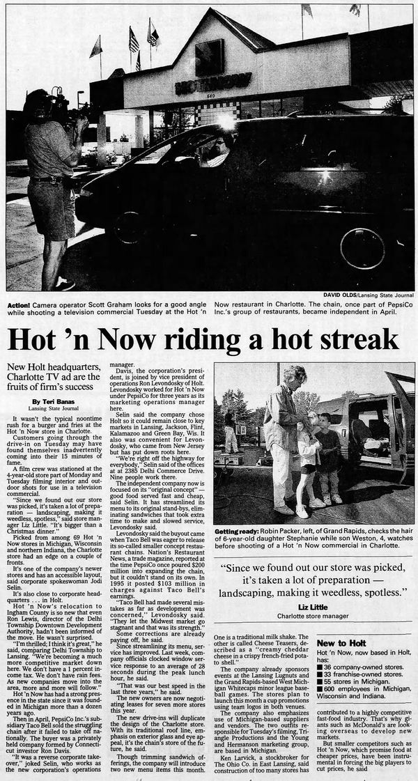 Hot n Now Hamburgers - June 11 1997 Hot N Now Is Hot (newer photo)